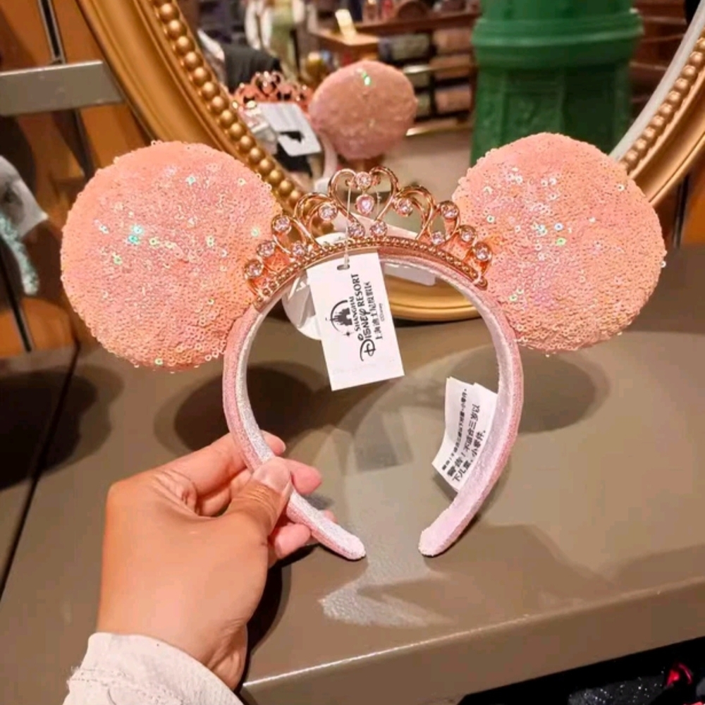 Disney Pink Sequin Tiara Headband